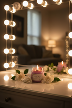 Load image into Gallery viewer, Moon stone 8oz Glass hand poured soy wax candle