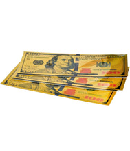 Load image into Gallery viewer, 24k Gold Hundred dollar bills/ Feng shui money /Ancestor money used to attract finances, prosperity and abundance. It symbolizes good fortune and wealth