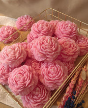 Load image into Gallery viewer, Peony rose shaped soy wax candle | Peony and Gardenia scented