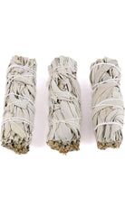 Load image into Gallery viewer, 3 Pack White Sage Smudge Sticks 4 inch USDA Organic & Grown in California