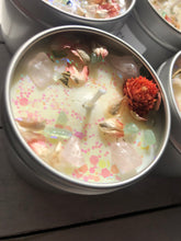 Load image into Gallery viewer, 4oz Tin "Manifestation Candle" ✨ 100% Hand poured soy wax intention candle "Invokes sweet loving energy transmutes negative energy into loving energy”