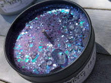 Load image into Gallery viewer, 4oz Tin “Luna” Hand poured soy wax candle | Helps bring calm and serenity into your space
