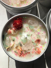 Load image into Gallery viewer, 4oz Tin "Manifestation Candle" ✨ 100% Hand poured soy wax intention candle "Invokes sweet loving energy transmutes negative energy into loving energy”