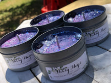 Load image into Gallery viewer, 4oz Tin “Luna” Hand poured soy wax candle | Helps bring calm and serenity into your space