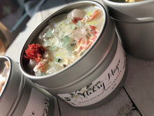 Load image into Gallery viewer, 4oz Tin "Manifestation Candle" ✨ 100% Hand poured soy wax intention candle "Invokes sweet loving energy transmutes negative energy into loving energy”