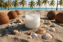 Load image into Gallery viewer, “The beach” 8oz glass hand poured soy wax candle
