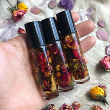 Load image into Gallery viewer, Love attraction body oil| Assist in healing relationships, brings good luck| Scent Gardenia, Peony and Roses
