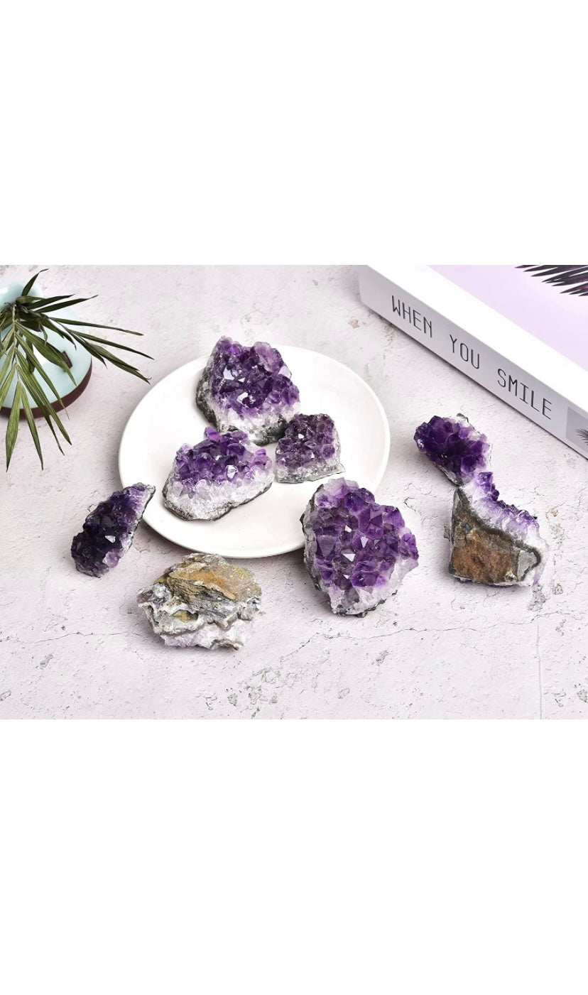 Medium Amethyst Cut Base Clusters, Stunning Crystal Quartz Geodes: 5 - 7 oz (AAA Grade, Amethyst...