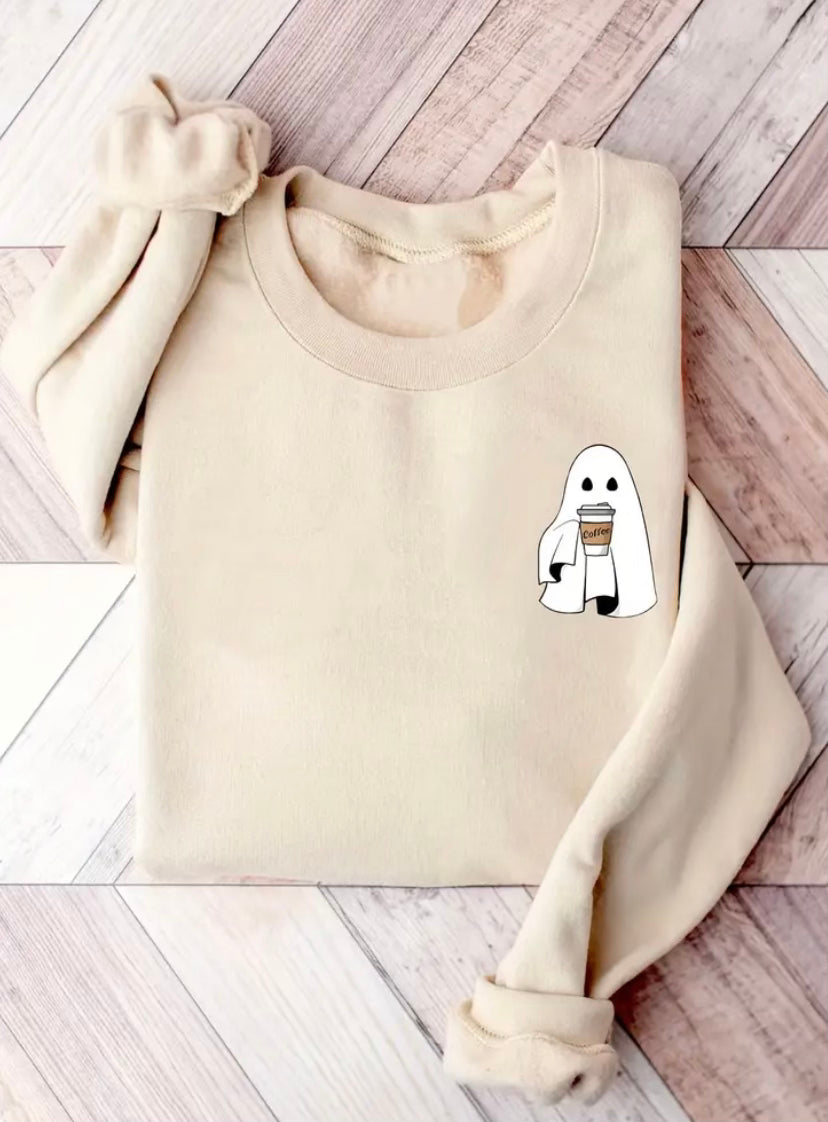 Spooky Latte Ghost sweater