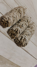 Load image into Gallery viewer, 3 Pack White Sage Smudge Sticks 4 inch USDA Organic &amp; Grown in California
