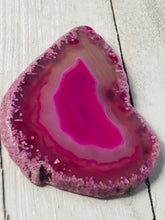 Load image into Gallery viewer, Pink Agate geode slice ✨
