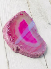 Load image into Gallery viewer, Pink Agate geode slice ✨
