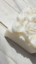 Load and play video in Gallery viewer, Hand made Shea butter soap bar| Peony and Gardenia scent
